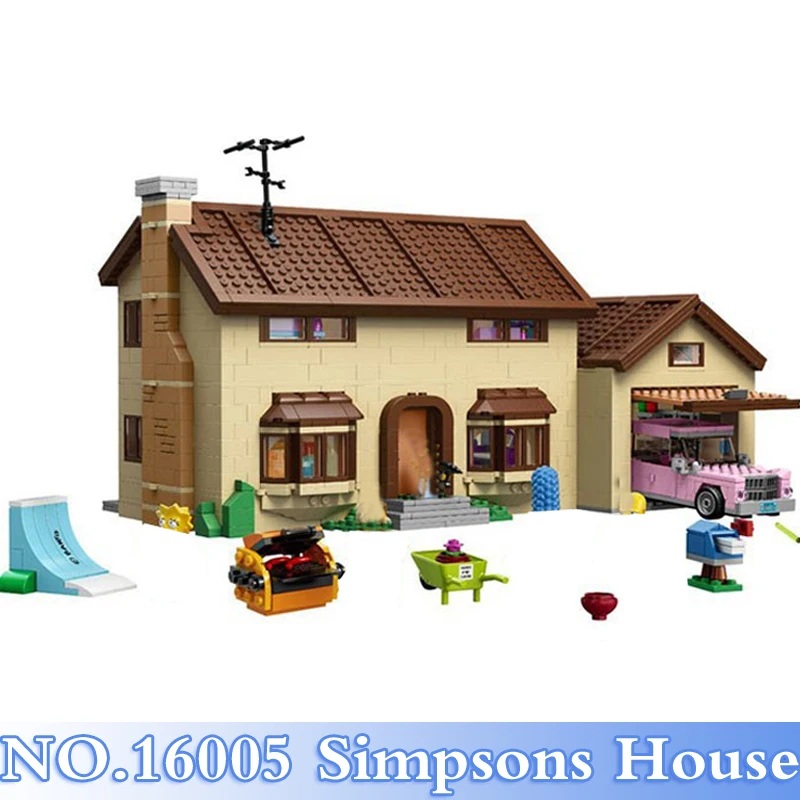 

Lepin 16005 Simpsons 2575Pcs Simpsons House Figures Building Blocks Bricks Set Compatible Legoing 71006 Toys For Children