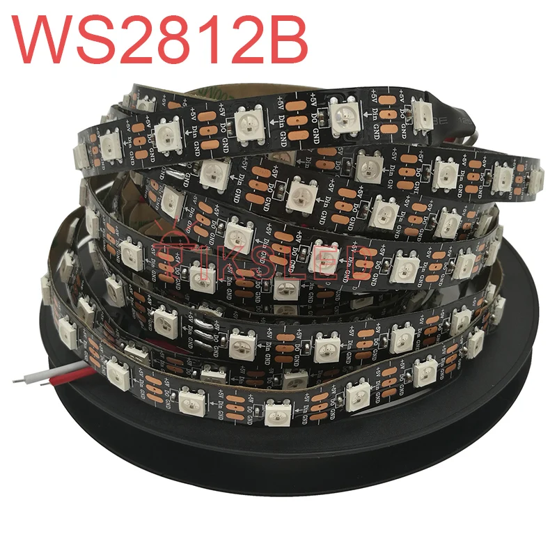 

5m DC5V ws2812b WS2812 LED Strip Smart RGB 5050 Full color Pixel IC Ditigal individually Addressable waterproof tape light