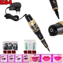 NEW Permanent makeup machine Kits Rotary Tattoo Machine Microblading Pen with 10 Needles 10 Tips