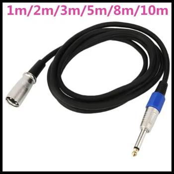 

Freeshipping 1M/2M/3M/5M/8M/10M XLR 3 Pin Male Jack To 1/4" 6.35mm Mono Male Plug Microphone Mic Cable