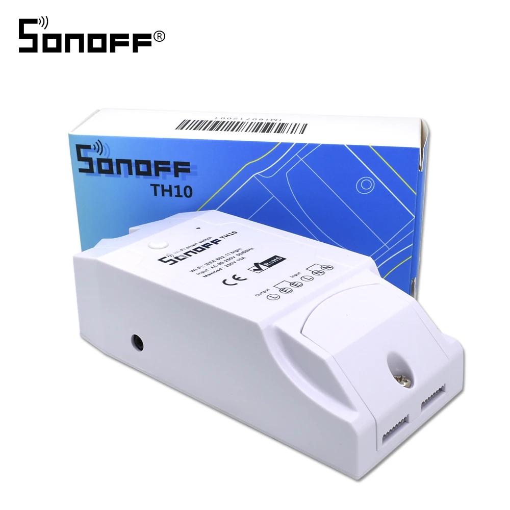 

Itead Sonoff TH10 Wireless wifi Switch For Smart Home Automation Modules Support Temperature Sensor Humidity Monitor 10A 2200W