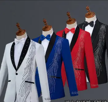 

2019 new costumes men's sequin singer costume stage men's dress suit