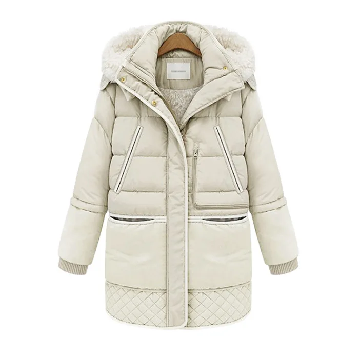 Veste Pour Coton noir Parkas D'hiver Épaississement Le Agneau Jacket Manteau Femelle Beige De Les Vêtements Femmes Épaissi Bas D'extérieur Vers wqpYvOHa