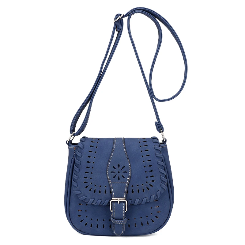 

Women Fashion Retro Hollow Crossbody Bag Blue