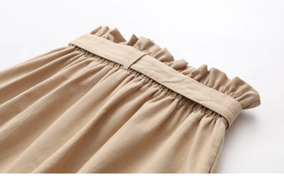 TIGENA Мода бутон Талия элегантная длинная юбка миди для женщин Весна Лето корейский Бант пояс сплит высокая талия юбка для женщин