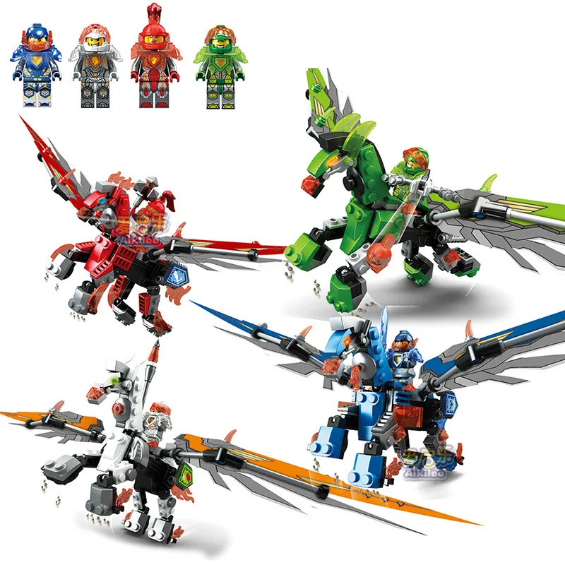 

2017 LOZ 4pcs/set Nexo Knights DIY Building Blocks Compatible With Legoinglys Nexus Knights wihtout Box Gifts Toys For Kids