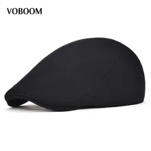 Algodón hombres mujeres suave boina plana conductor Retro Vintage suave Casual Baker Newsboy gorras Cabbie sombrero 312
