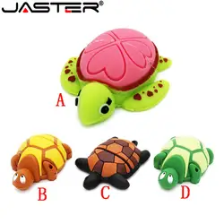 JASTER cute черепаха флеш-диск USB 2,0 4 ГБ 8 ГБ 16 ГБ 32 ГБ 64 Гб флэш-накопитель памяти