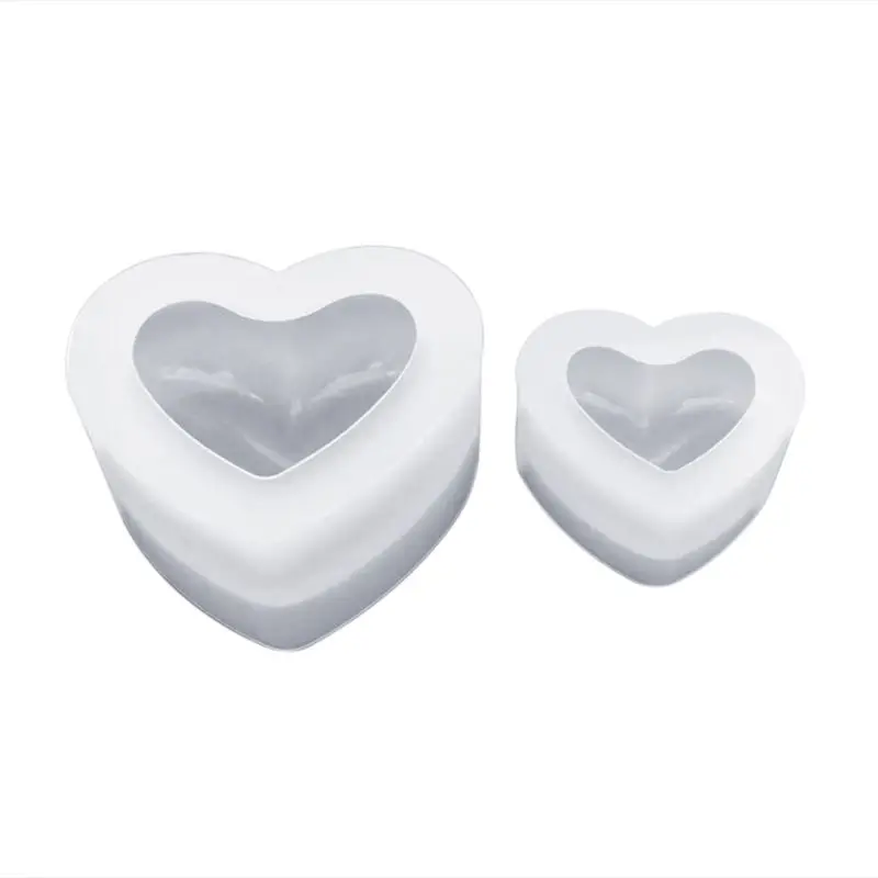 

Mirror Heart Shape 3D Smooth Crafts DIY Silicone Mold Jewelry Making Handmade Cake Fondant Epoxy Resin Molds Decoration
