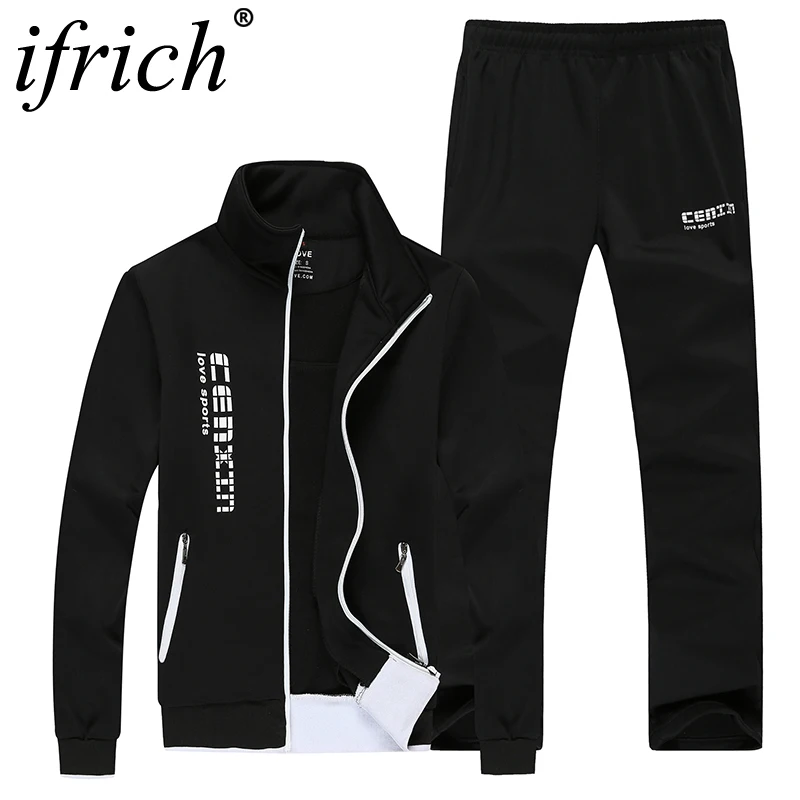 2PCS Brand Men Sets Fashion Autumn Spring Men's Casual Suit Sweatshirt +Sweatpants Mens Clothing 2 Pieces Sets Slim Tracksuit
