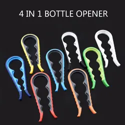Универсальный открывалки для банок нескользящий открывалка для бутылок 4 в 1 открывалка для бутылок пивной бар Твист с крышкой инструмент