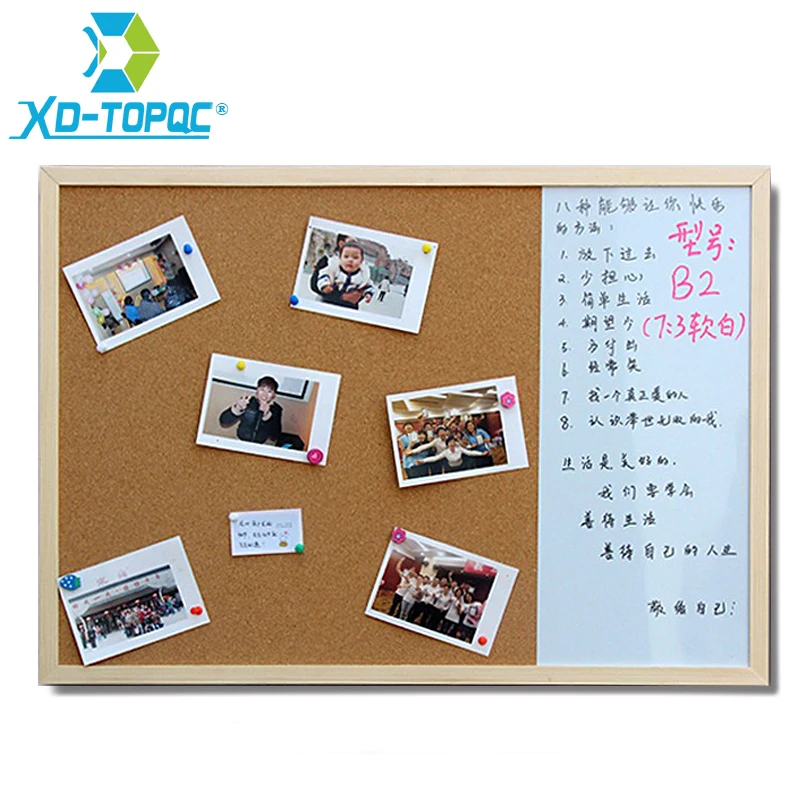 XINDI 30*40 см доски пробки комбинации 3:1 сухой протрите Bullentin чертёжные доски сосновая древесина рамки Новый Магнитный белый доски - изображение
