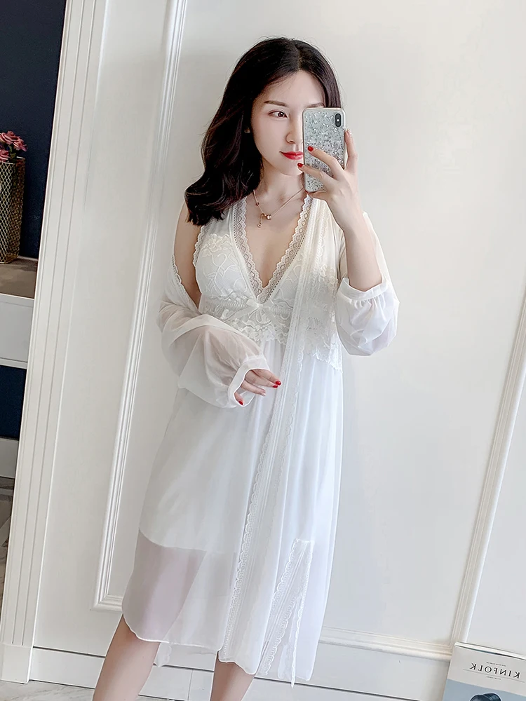 

Princess sweet lolita nightgowns Sexy Beautiful Back pajamas Women Summer Sweet Sleeping nightgowns with mesh and sling QQ0157