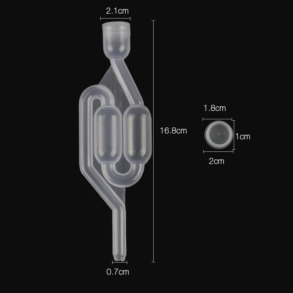 Airlock Homebrew воздушный замок пузырьковая втулка, односторонний выпускной клапан уплотнения воды с пробкой пива вина делая 2 шт./лот