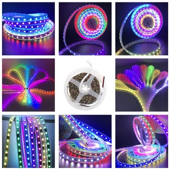 

5m/16.4ft 150LEDS WS2811 LED Light Strip, Programmable and Individually Addressable, 5050 RGB LED Rope Waterproof IP65 ST655