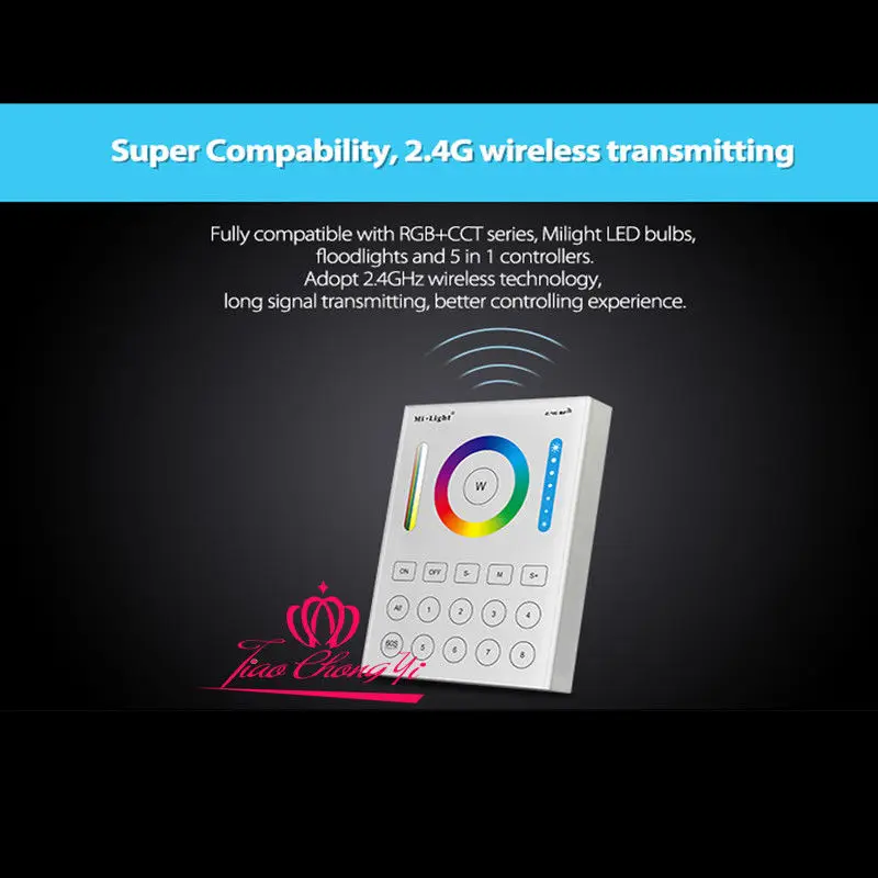 Ми свет B8 2,4G панель для крепления на стену RGBW 8 зон смарт-Панель пульт дистанционного управления