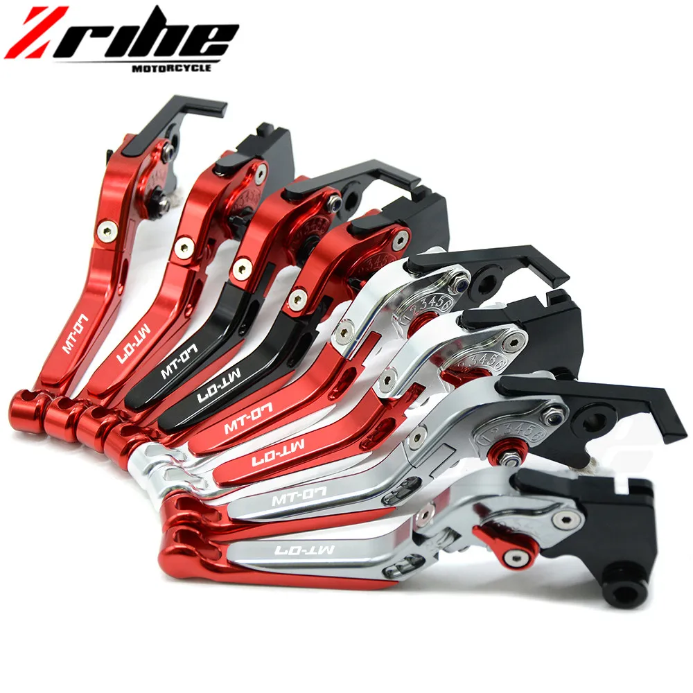Have MT-07 Logo Motorbike Motorcycle aluminum Folding Black Brake Clutch Levers For Yamaha MT-07 MT07 MT 07 2014 2015 14 15 2016