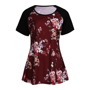 

Summer New Fshion Women Maternity Short Sleeve Comfy Layered Nursing Top shirt Blouse For Breastfeeding Wholesale Free Ship Z4