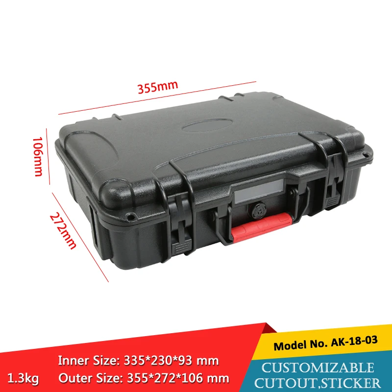 IP67 Hard Plastic Waterproof Carrying Case with foam storage case (2)