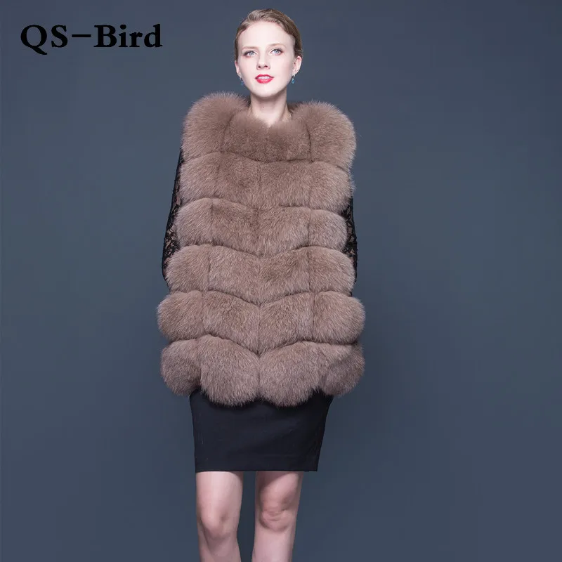 

Real Fox Fur Vests Women 2018 New Updated Style Genuine Fox Fur Coat Gilet Long Jacket Winter Russian Natural Fox Fur Coats Vest