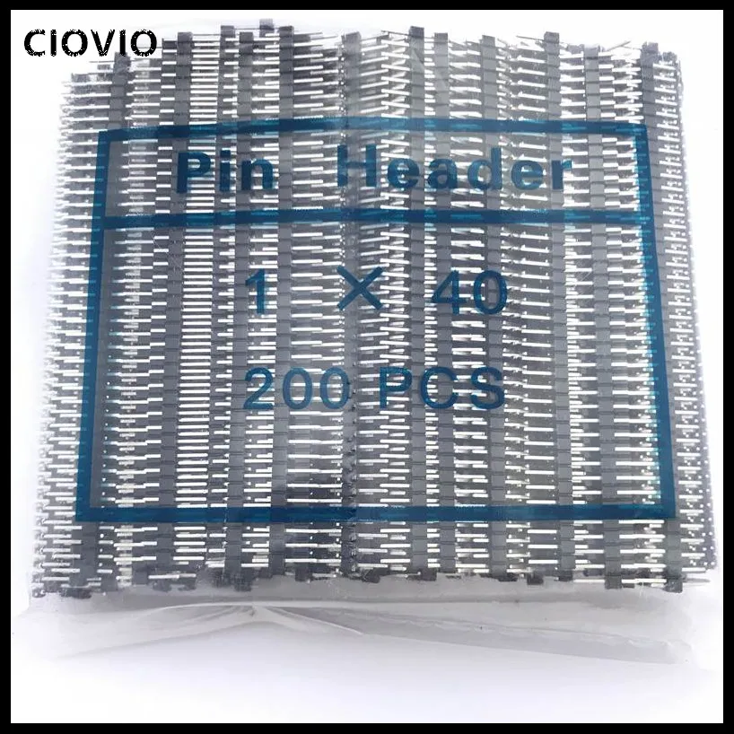 200 шт. 1X40 PIN Однорядный прямой женский штыревой разъем 2,54 мм шаг полосы разъем 40PIN 40 PIN для PCB arduino