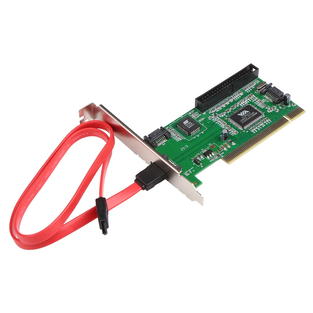3 puertos SATA + IDE serie HDD ATA tarjeta PCI añadir en adaptador de expansión de tarjeta para ordenador de escritorio