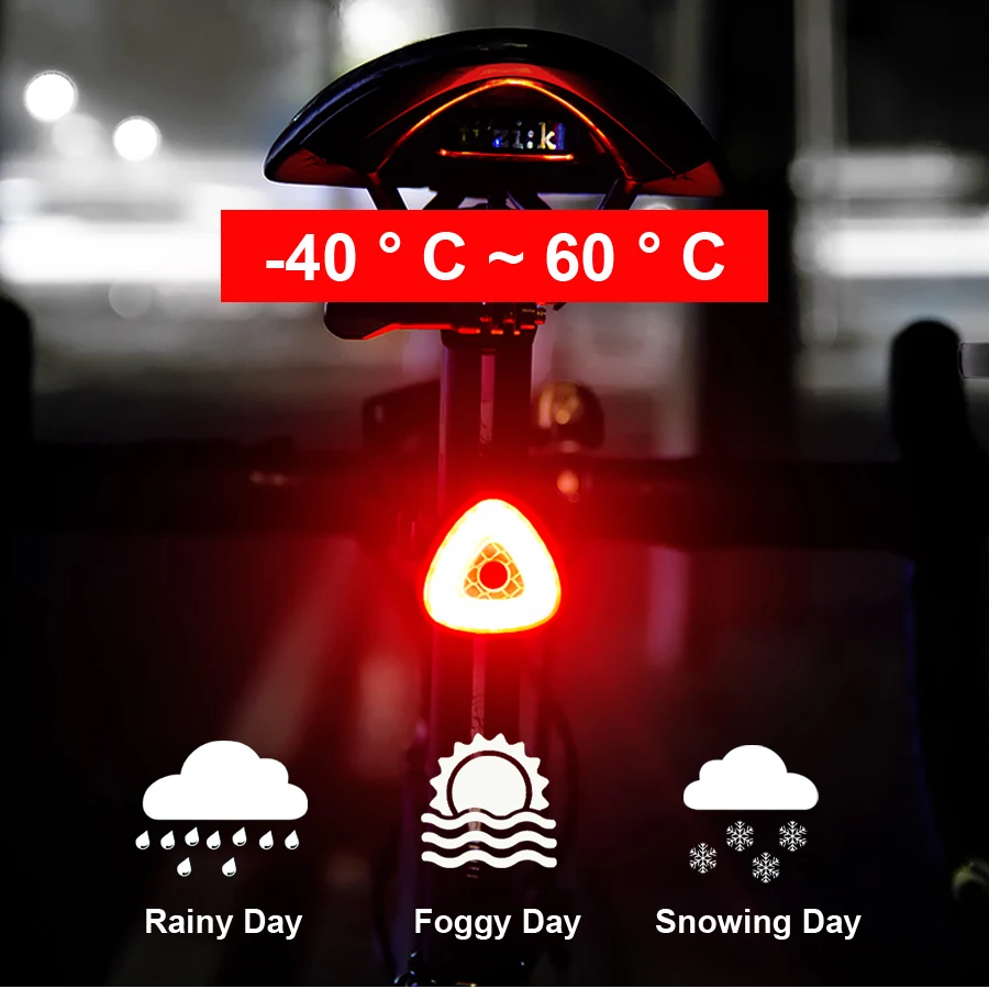 Новинка, умный велосипедный задний тормозной светильник, автоматический/ручной контроль, 48 часов работы, корпус из сплава, USB зарядка, велосипедный флэш-светильник