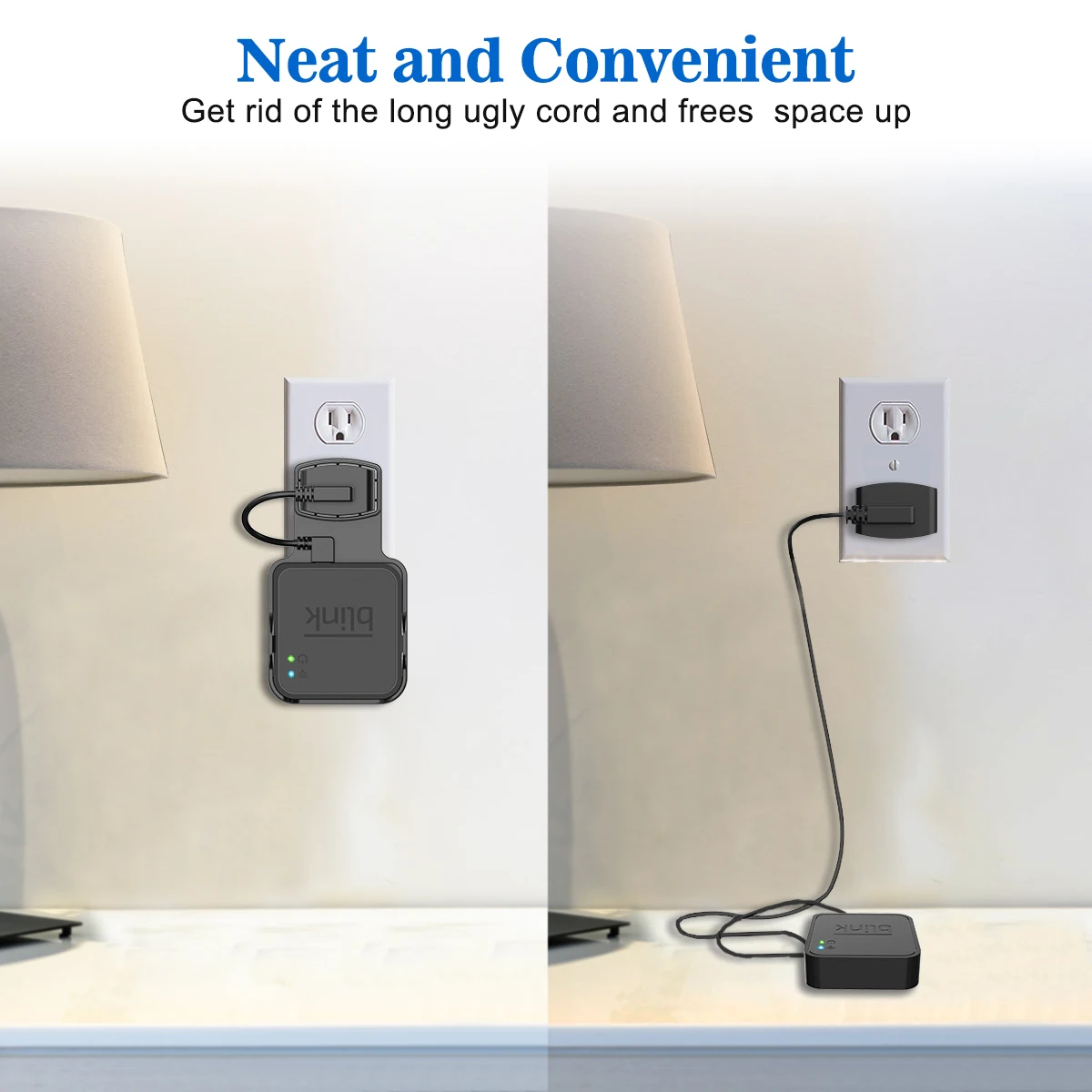 Soporte de Pared para m/ódulo de sincronizaci/ón de Parpadeo Accesorios para Blink XT Blink XT2 para c/ámara de Seguridad en Interiores y Exteriores con Cable Corto