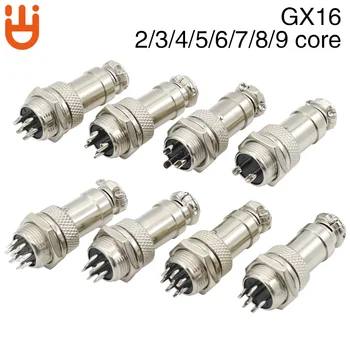 

Air plug male to female connector plug socket gx16-2 3 4 5 6 7 8 9 core