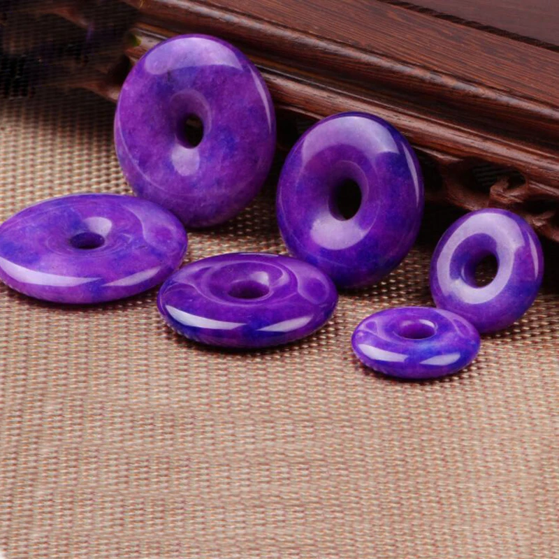 

New 1 pcs Pendant Natural Sugilite Pendant Glossy Peace buckle For Fashion Necklaces Bracelet jewelry Anniversary Gift