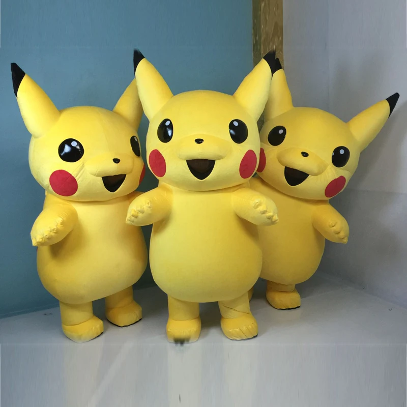 

Gonflable Pika plush colth Costumes Halloween Cosplay Grand Pokemon costume de mascotte pour Adultes Enfants homme