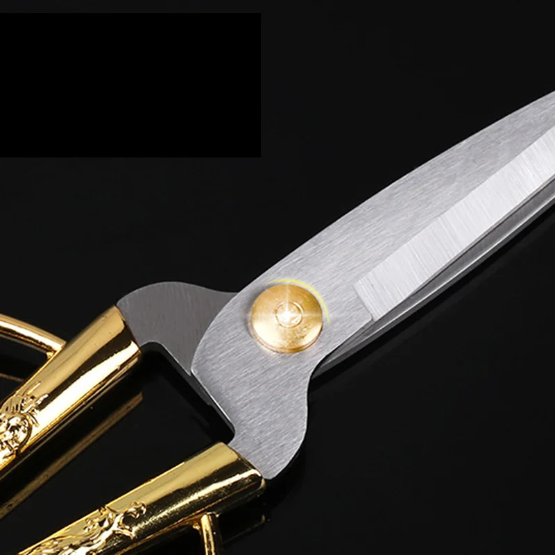 

Newly Scissors Stainless Steel Carved Gold Tone Dragon For Needlework Party Sewing Dressmaker