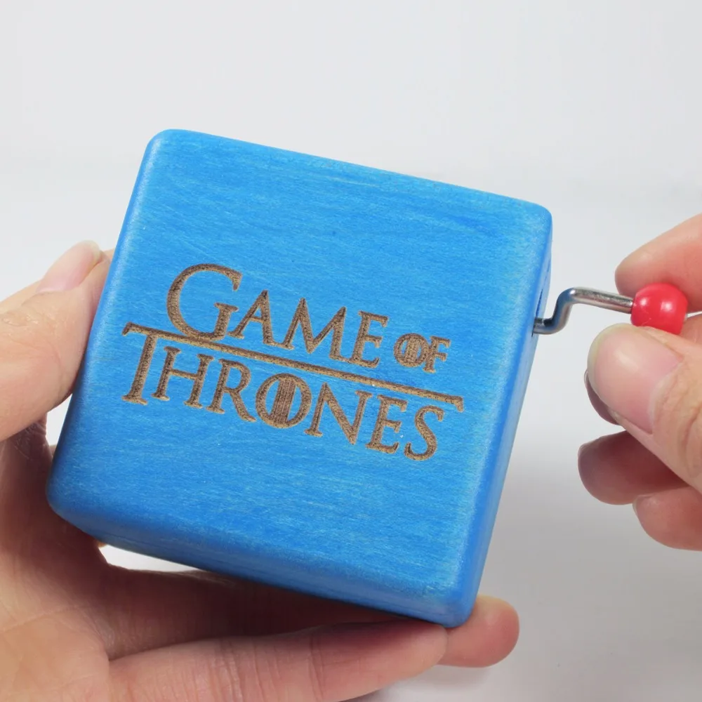 

Handmade Game of Thrones music box wood hand crank music box