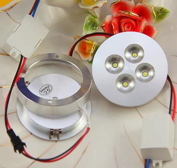 

DHL Free Shipping 30pcs/lot AC85-265V 4X3W 12W LED Under Cabinet Light Puck Light for Kitchen lighting Surface Warm/Cold White