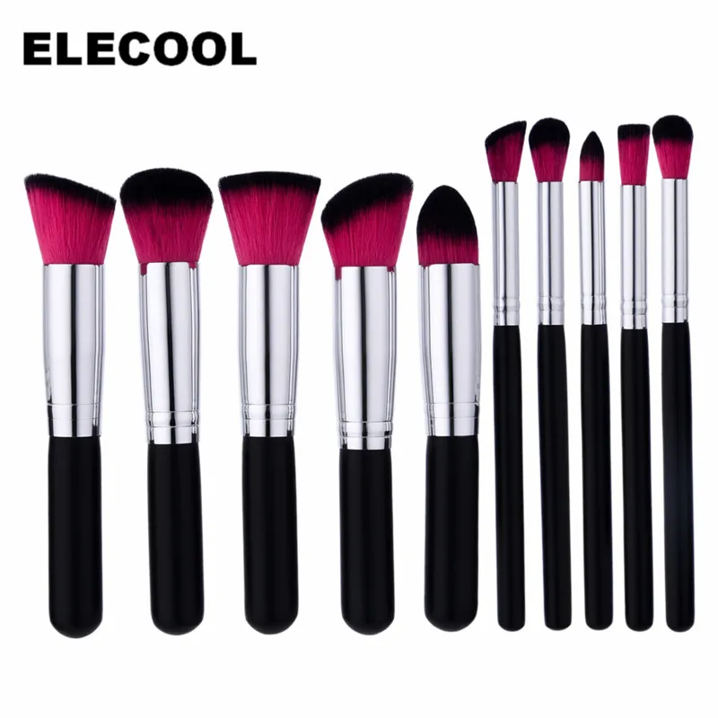 ELECOOL 10/4/1 шт набор кисточек для макияжа Maquillaje Profesional подводка для глаз губы нейлоновый инструменты для волос и макияжа Brochas Para Maquillaje