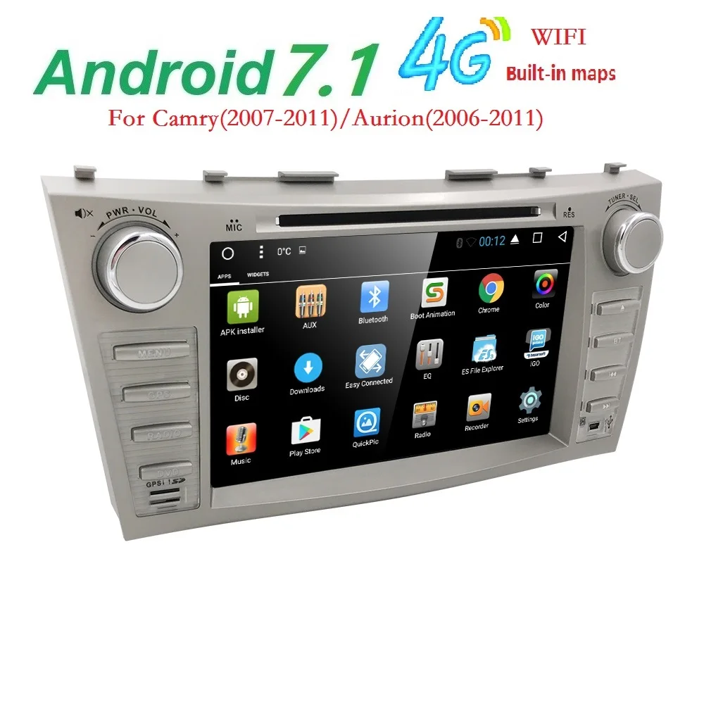 

Android 9.0 Quad Core 8" Car DVD Player For Toyota Camry 2008-2011 GPS Navi Support dab+ SD/USB Touch Screen Radio mp3 Bluetooth