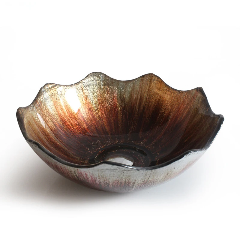 Bathroom, tempered glass, pots, retro lotus wash basins, art pots