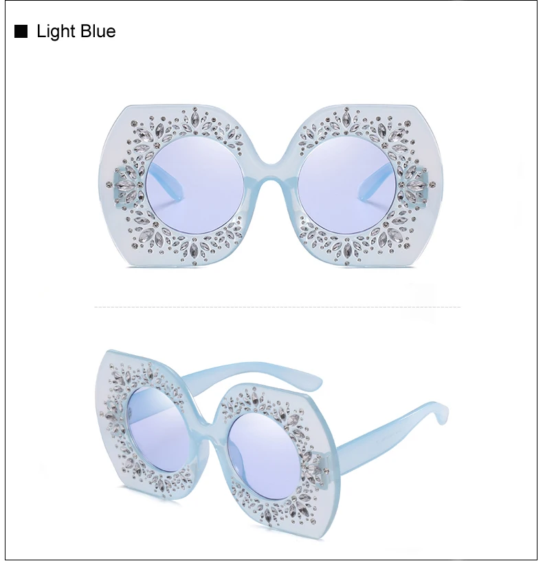 Два Oclock роскошные дамы хрустальные солнцезащитные очки Для женщин Красного дизайнер солнцезащитные очки негабаритных нерегулярные очки