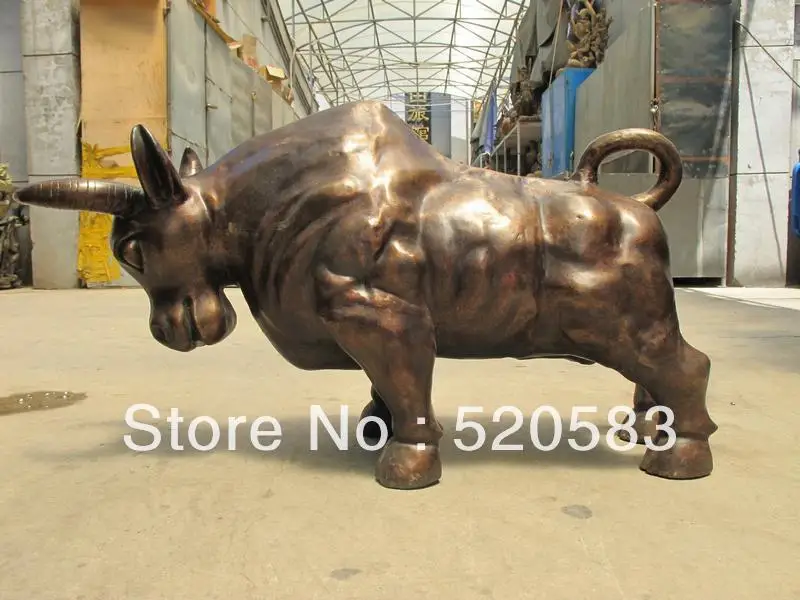 

Huge China classical Bronze carved cattle Bull OX lucky Feng shui Statue