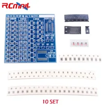 RCmall SMT SMD компонентный сварочный практический Совет пайки DIY Kit Resitor диодный транзистор FZ2595* 10