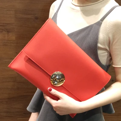 Фирменный дизайн, женский клатч, элегантная женская сумка на плечо, женская сумка из искусственной кожи, на цепочке, конверт, Наплечные сумки, bolsa - Цвет: Красный