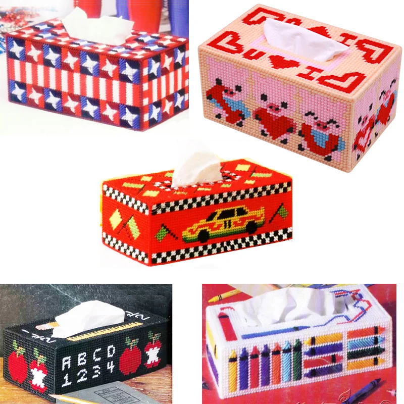 

embroidery storage bag DIY 3D cross-stitch,storage box,rectangle tissue box,chinese cross stitch ,Has been cut NO.12