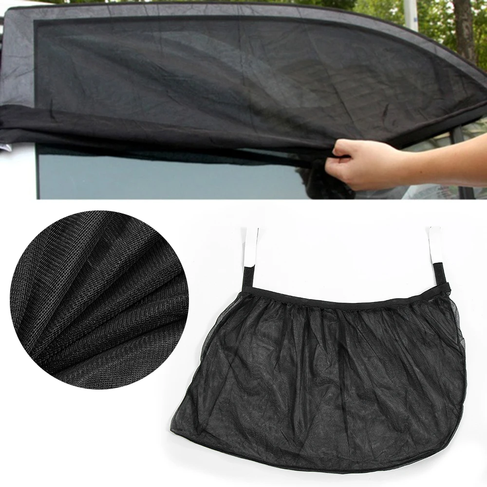 

2Pcs New Car Window Cover Sunshade Curtain UV Protection Shield Sun Shade Visor Mesh Solar Mosquito Dust Protection Car-covers