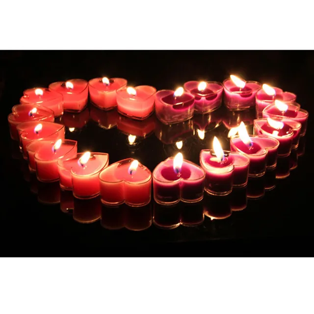 Free Shipping 9pcs Lot Heart Shaped Candlelight Dinner Free Shipping 9pcs Lot Heart Shaped Candlelight Dinner Candles Birthday Party Decoration Wedding