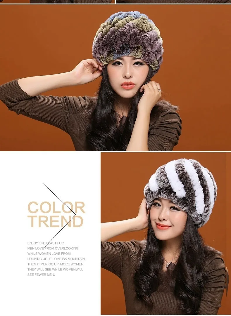 Low Low Low !!! Hot Sales Cheap Real Rex Rabbit Fur Hats High Quality Knitted Rex Rabbit Fur Beanies Women Skullies DL6182 (56)