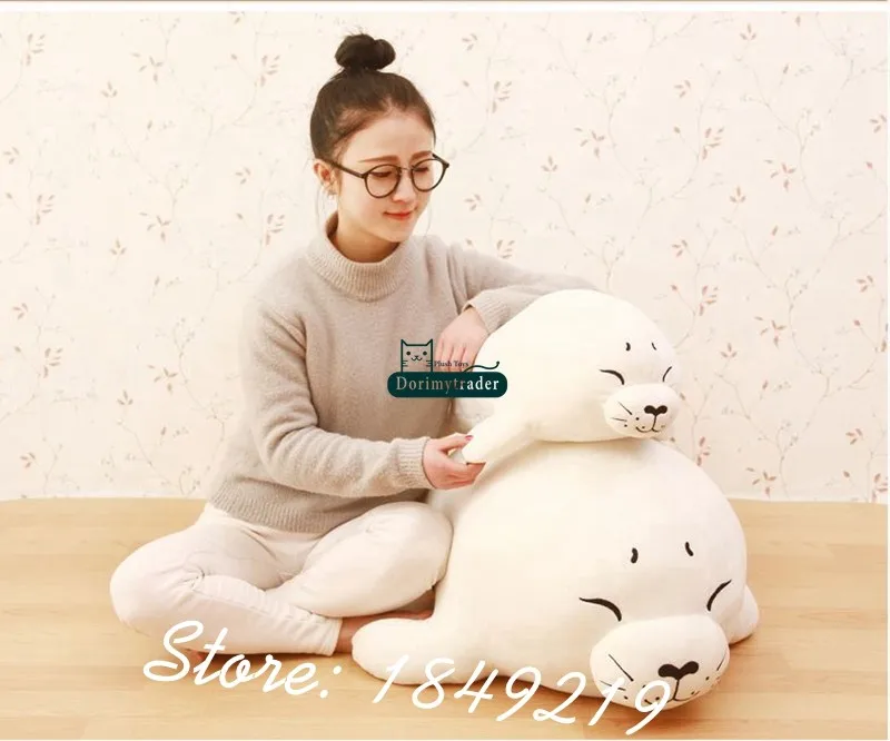 Dorimytrader 39'' 100cm Baby Doll Large Stuffed Cartoon Animal Arctic Seal Toy White Bear Kids Gift Free Shipping DY61055 (5)