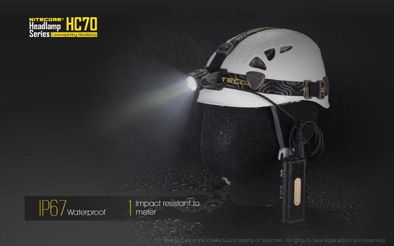 Горячая новинка Nitecore HC70 CREE XM-L2 U2 светодиодный 1000 люменов высокопроизводительный перезаряжаемый налобный фонарь для кавинга