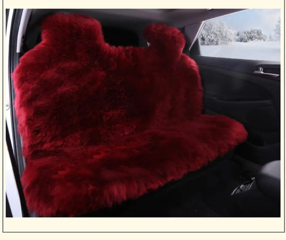 100% Australian Pure Natural Fur Seat Cover 5 Seats Whole Vehicle Seat Cover Sheepskin Winter Car Cushion