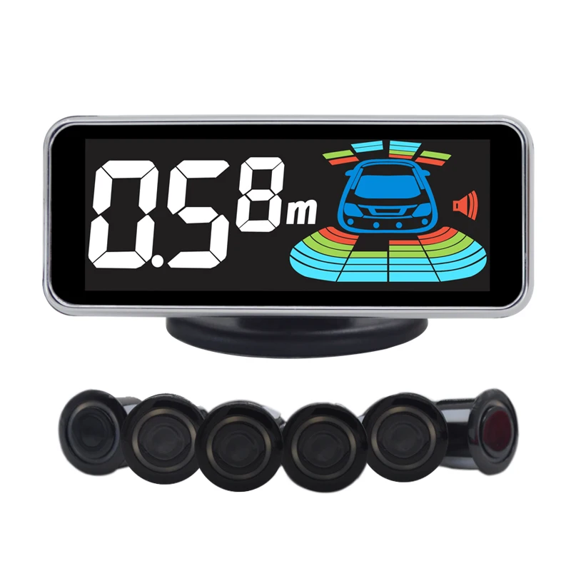 6/sensors NY606 Car LCD Parking Sensor Kit Display for all cars parking assistance reversing radar 6/sensors NY606 Car LCD Parking Sensor Kit Display for all cars parking assistance reversing radar