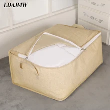 LDAJMW 5 размеров чистый цвет нетканый материал постельные принадлежности сумка для хранения одеяла Подушка Одежда пылезащитный влагостойкий шкаф Органайзер